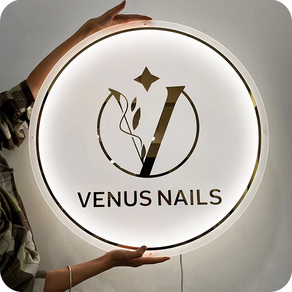 Circle Backlit Business Signs - Nova Pro Signs