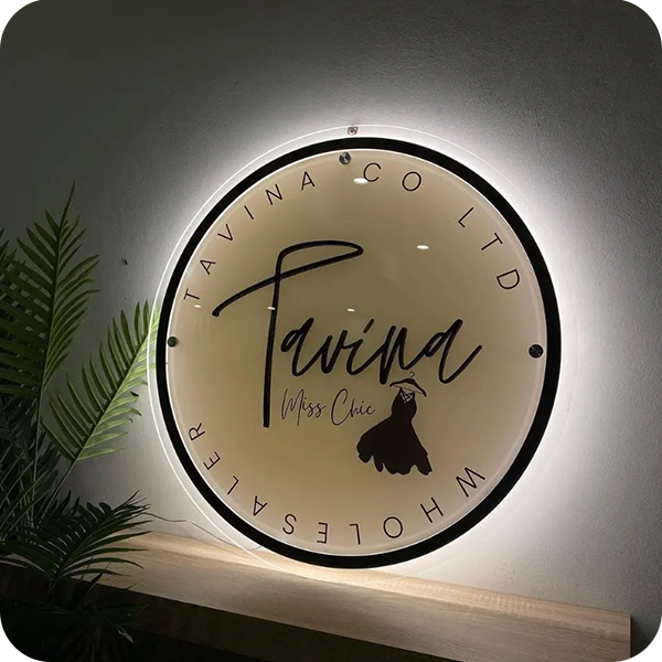Circle Backlit Business Signs - Nova Pro Signs