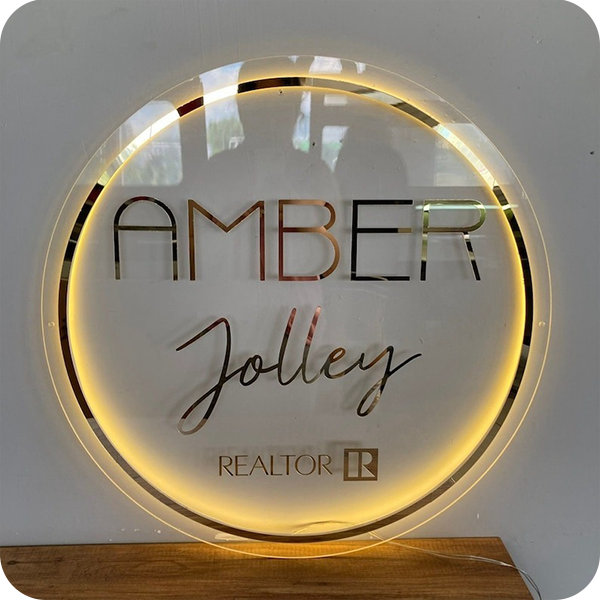 Circle Backlit Business Signs - Nova Pro Signs