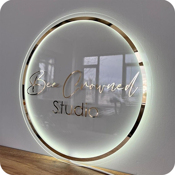 Circle Backlit Business Signs - Nova Pro Signs