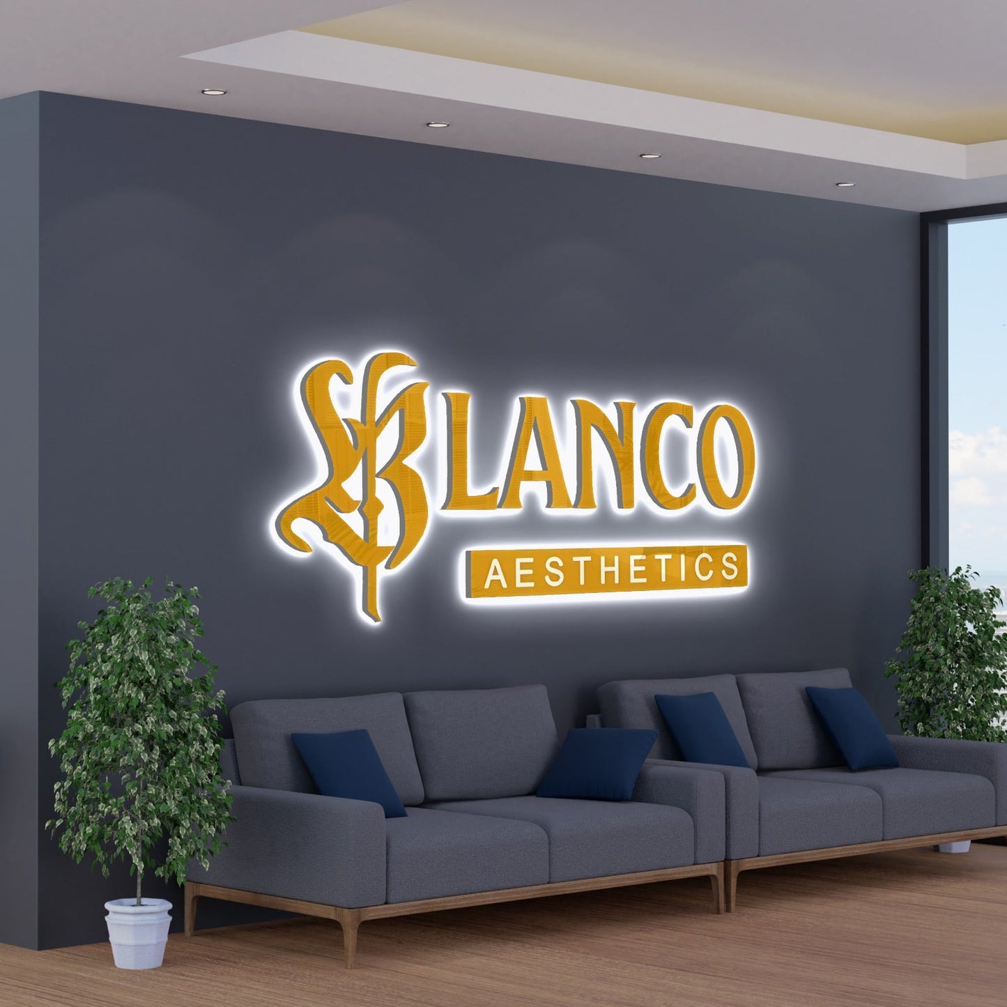 Custom Indoor 3D Metal Business Sign for Brittney Blanco - Nova Pro Signs