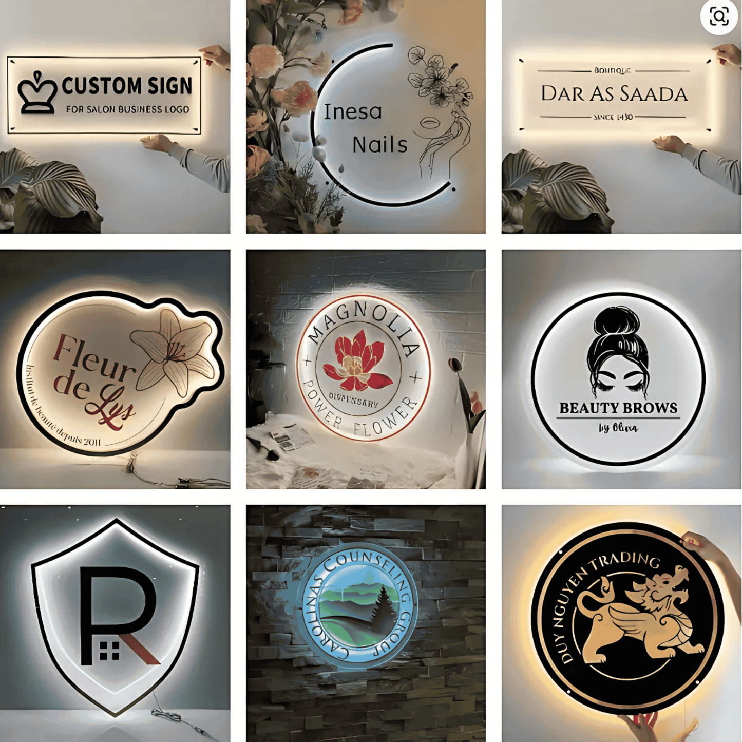 Circle Backlit Business Signs - Nova Pro Signs