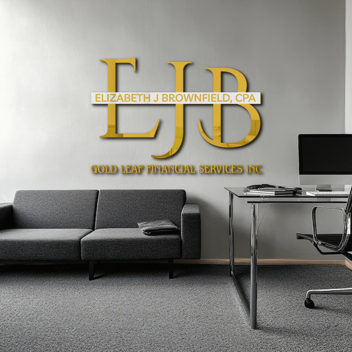 Custom 2D Metal Sign for Elizabeth J Brownfield - Nova Pro Signs