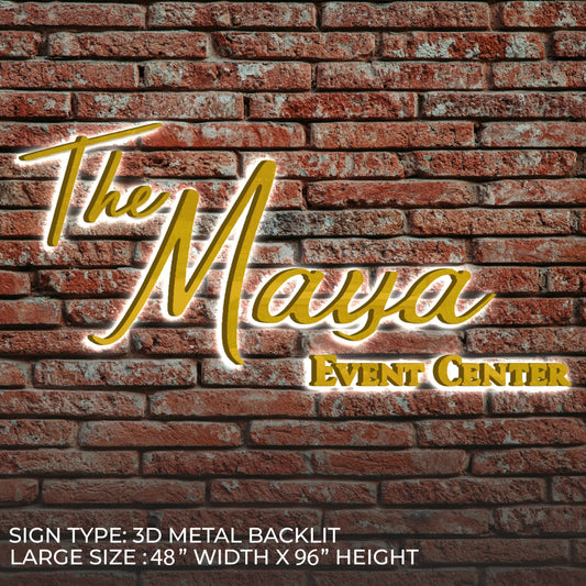 Custom 3D Metal Backlit Sign for Laura - Nova Pro Signs