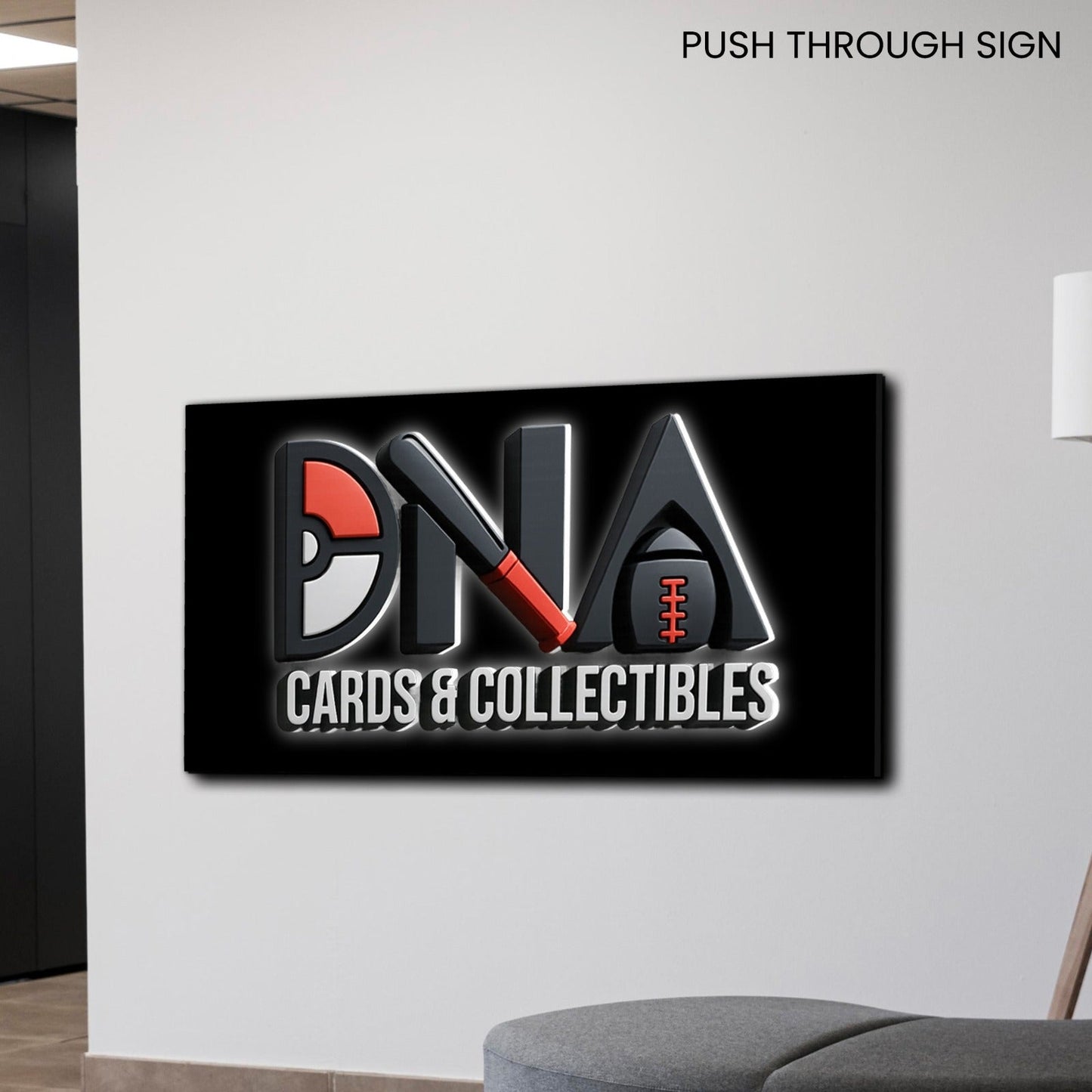 Custom Neon Sign & Push through Sign for Adam Sidoti - Nova Pro Signs