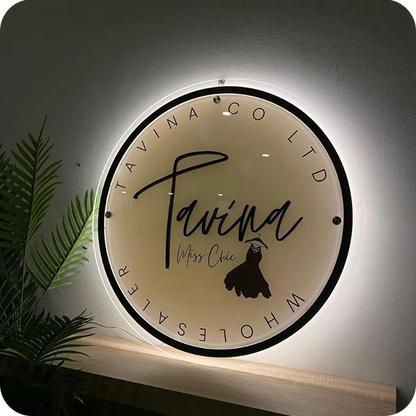 Circle Backlit Business Signs - Nova Pro Signs
