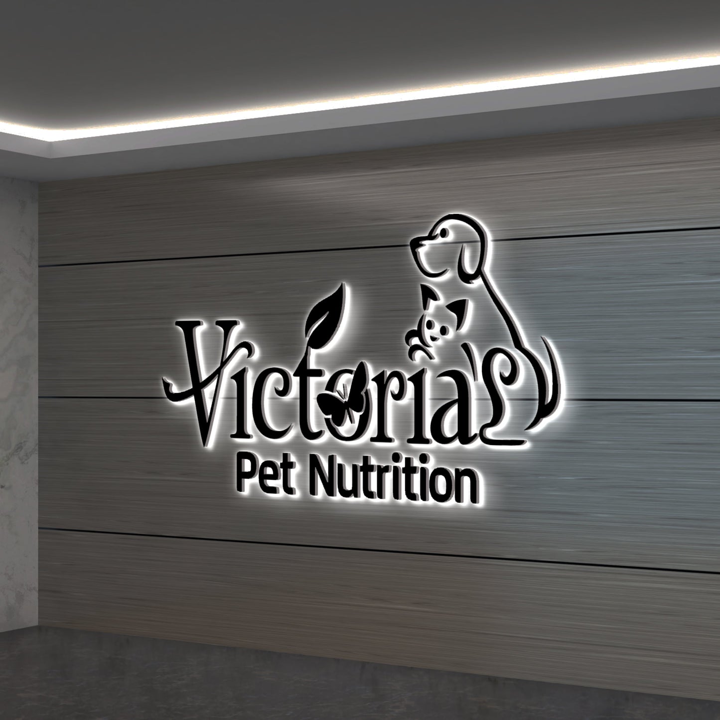 Custom 3D Metal Backlit Sign for Crystal Schoenborn (Black) - Nova Pro Signs