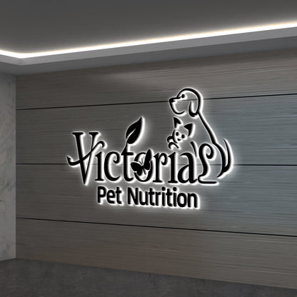 Custom 3D Metal Backlit Sign for Crystal Schoenborn (Black) - Nova Pro Signs