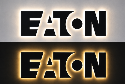 Custom 3D Metal Backlit Sign for Carolyn Hunter