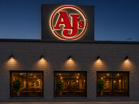 Custom 3D Metal Backlit Sign with backpanel For Aakansha