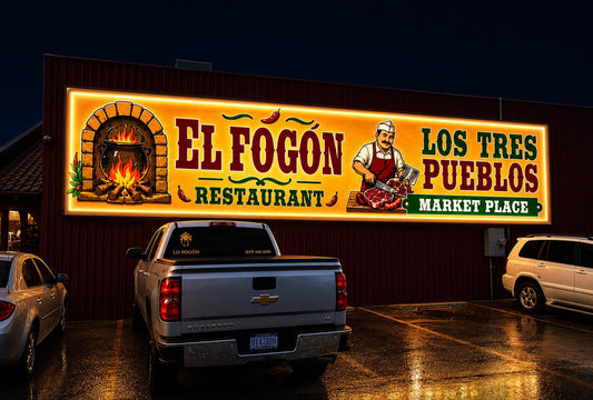 Custom Front-lit Lightbox Sign (4 parts) for Brenda Leon