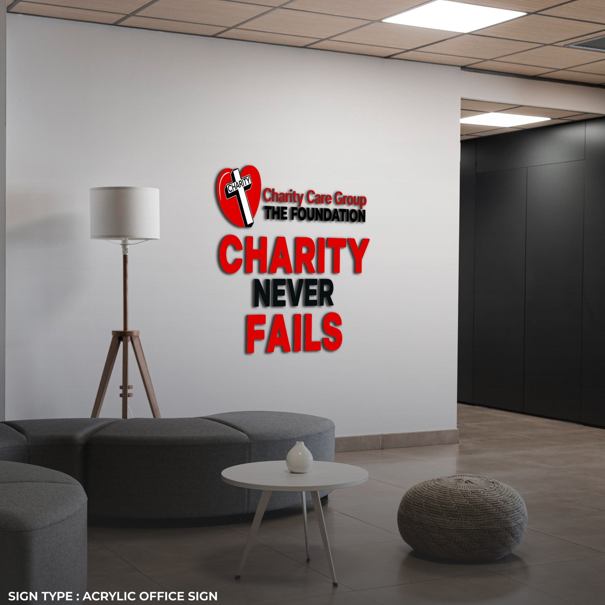 Custom 3D Acrylic Office Sign for Raven Young - Nova Pro Signs