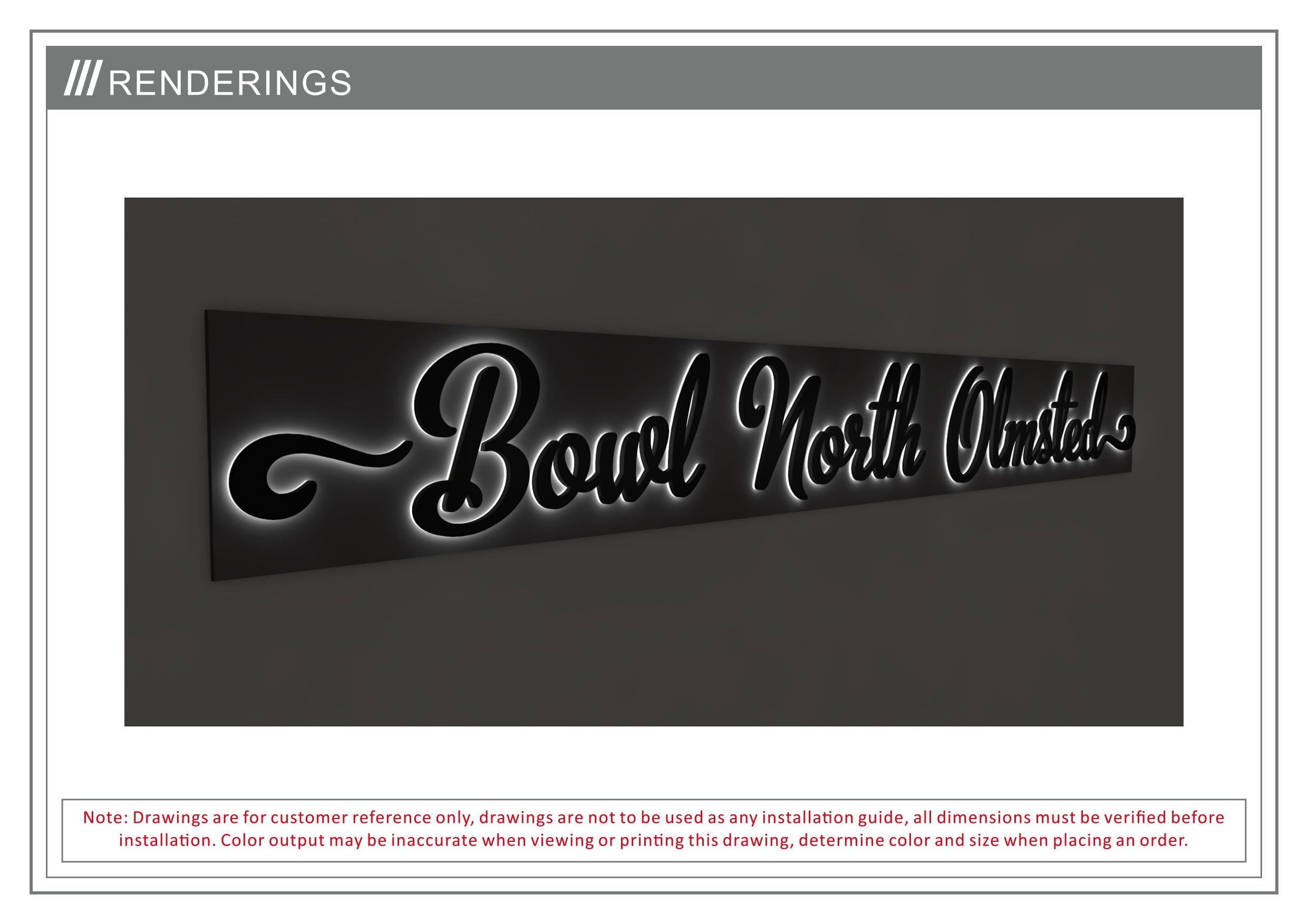 Custom 3D Metal Metal Backlit Sign with BackPanel for Phil Carpenter