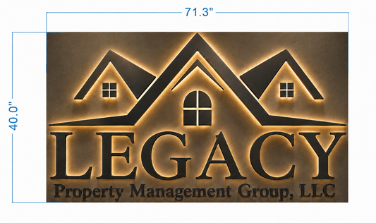 Custom 3D Metal Backlit Sign for Derek Weaver