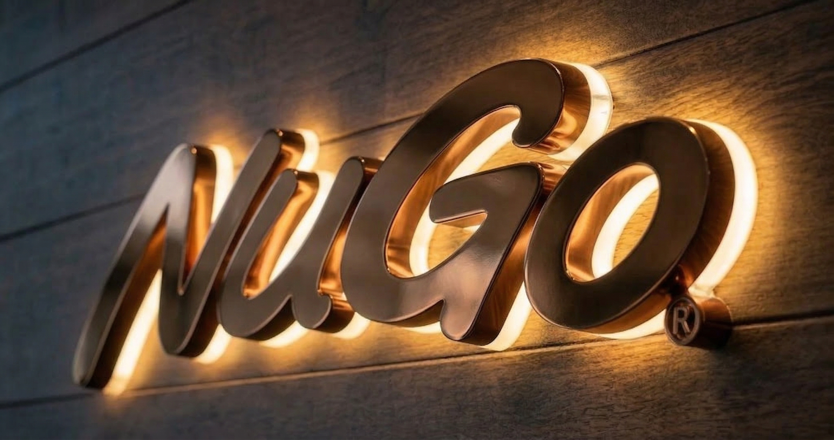 Custom 3D Metal Backlit Sign for HelenAnn Cicolini