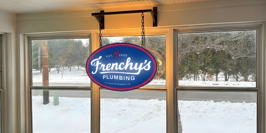Custom Lightbox Sign for Jason French
