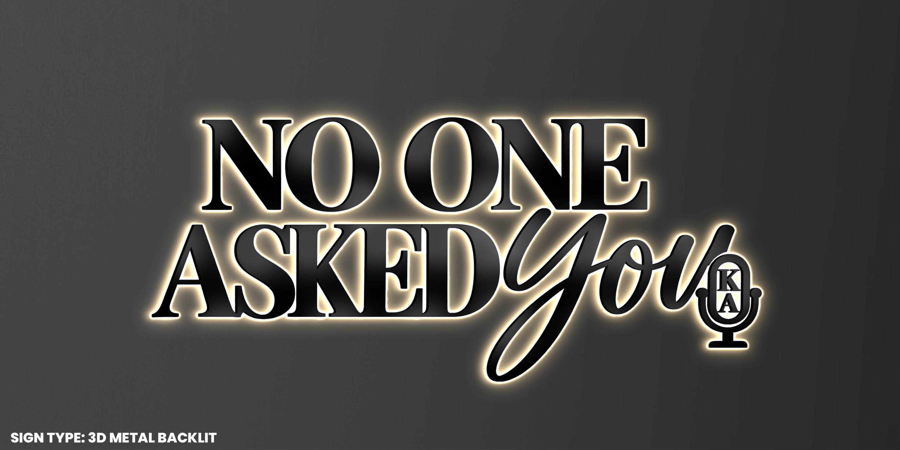 Custom 3D Metal Backlit Sign for Amy Winkler