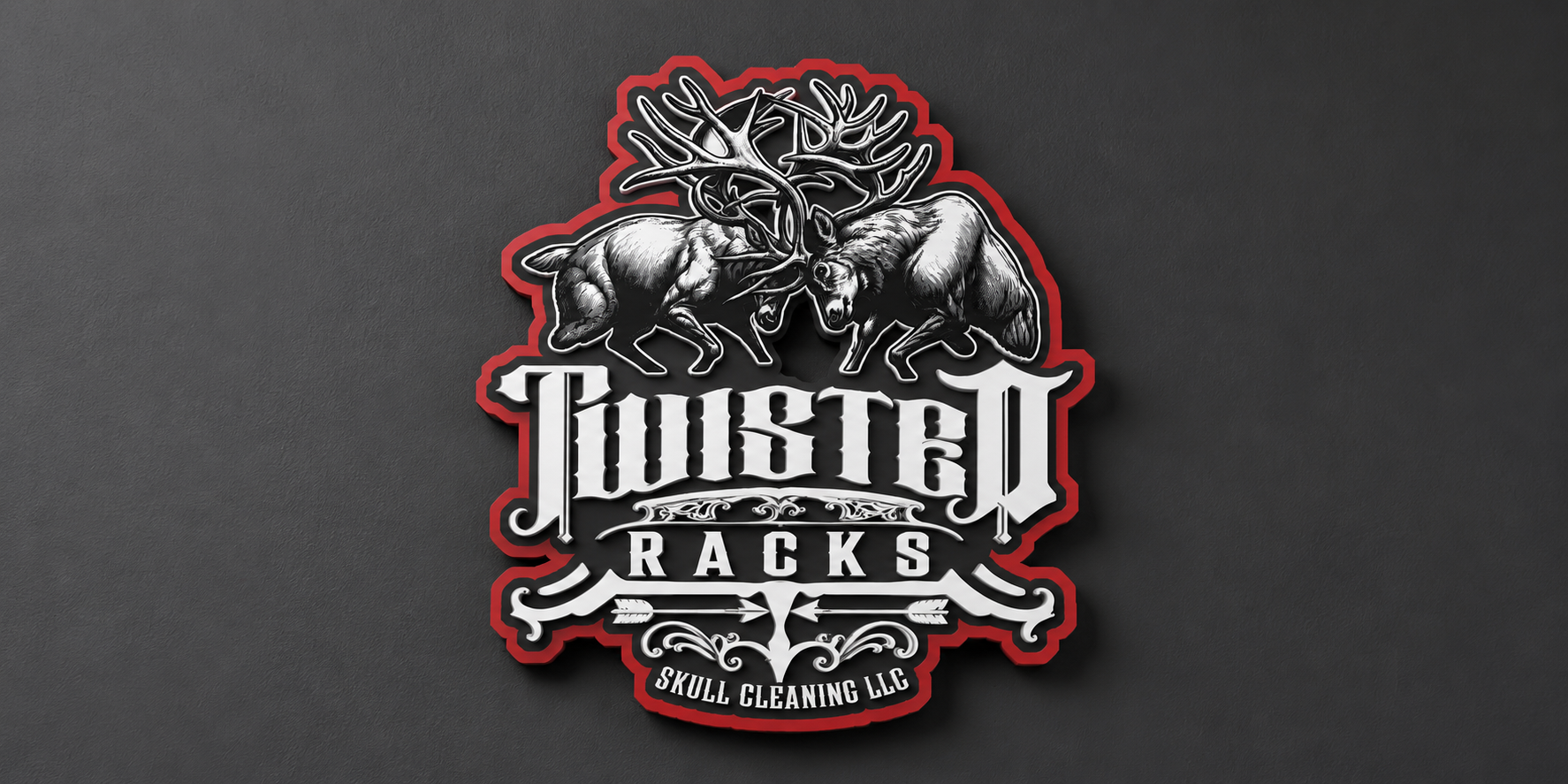 Custom Non-Illuminated Push Through Sign For Twisted Racks