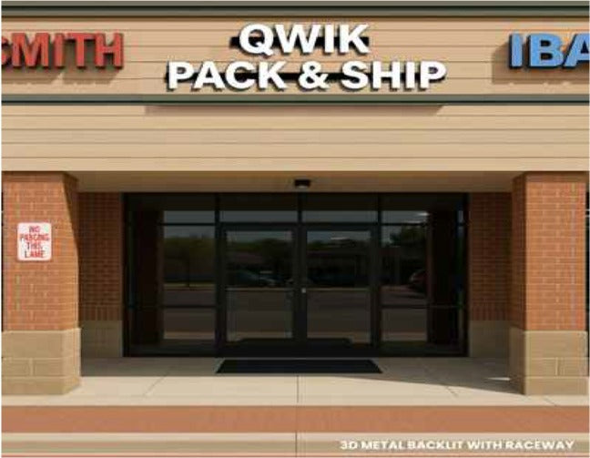 Custom 3D Metal Backlit Sign with raceway For Rakesh Shah - Nova Pro Signs