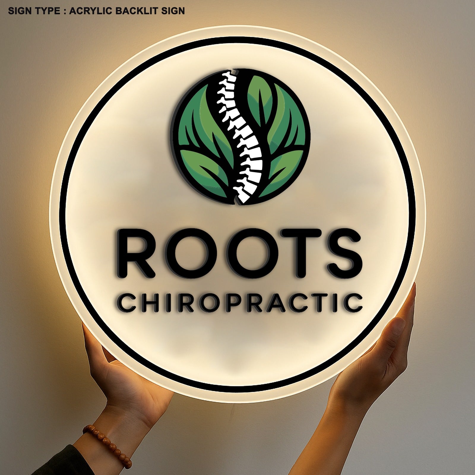 Custom Acrylic Backlit Sign for Rachael Harnish