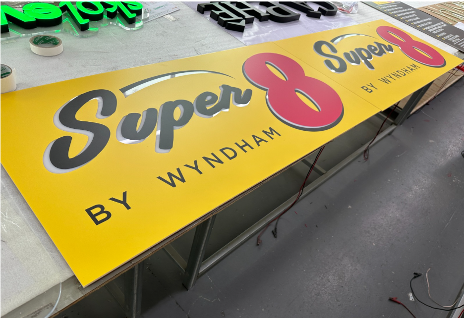Custom Acrylic Signs for Super 8