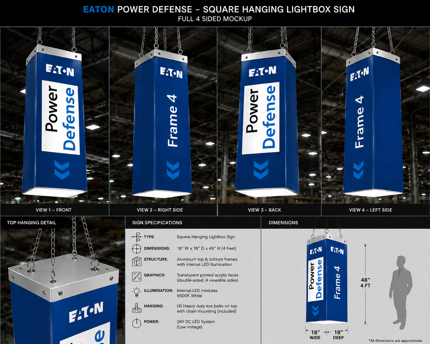 Custom Full Lighting Lightbox Signs for Carolyn Hunter