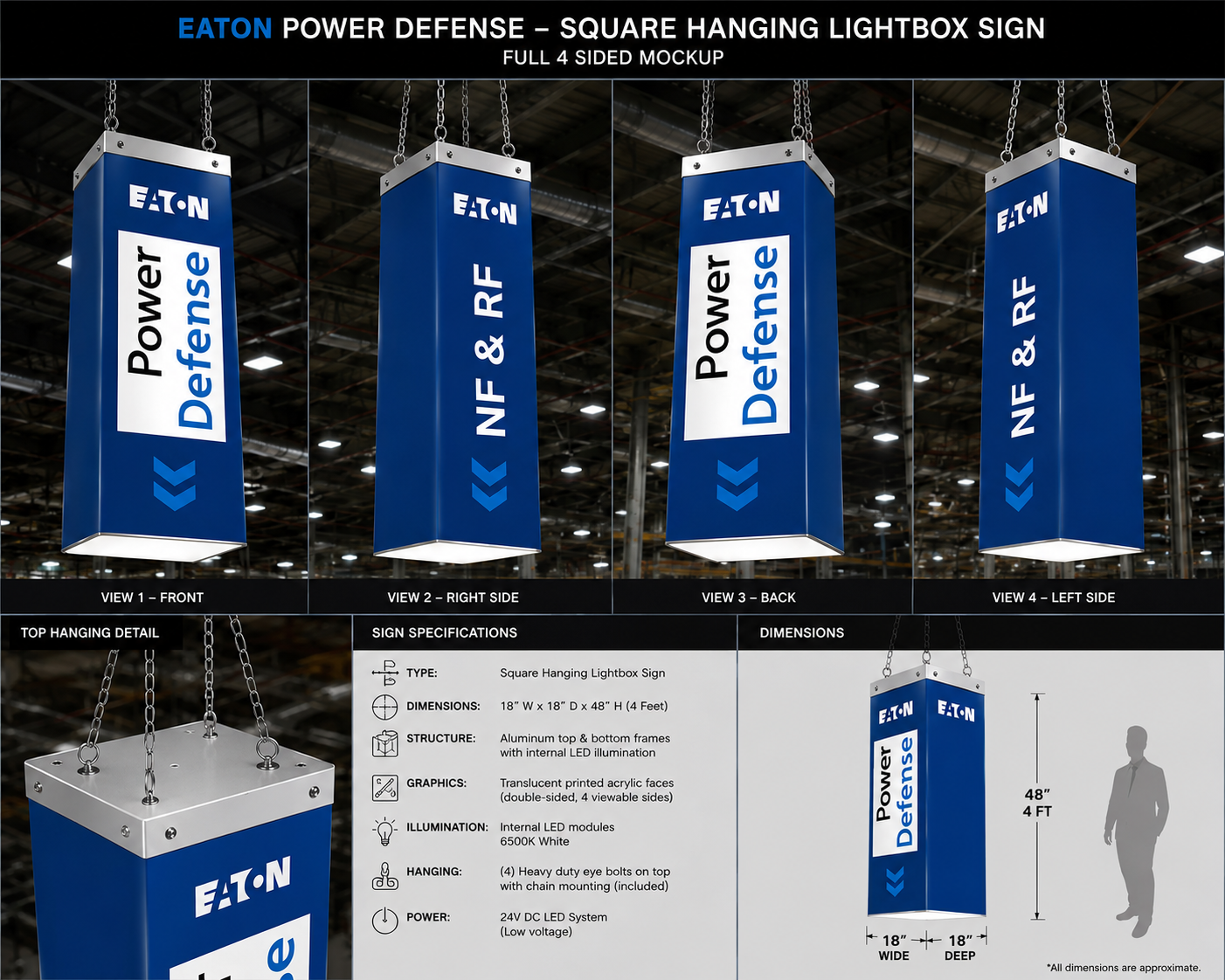 Custom Full Lighting Lightbox Signs for Carolyn Hunter