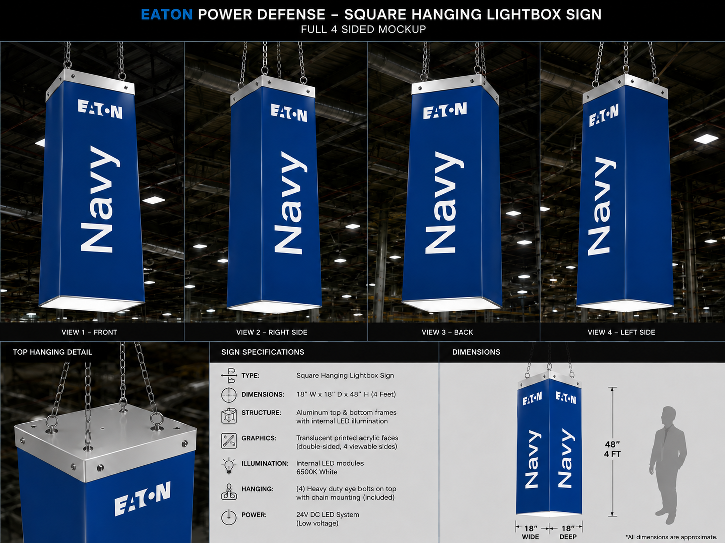 Custom Full Lighting Lightbox Signs for Carolyn Hunter