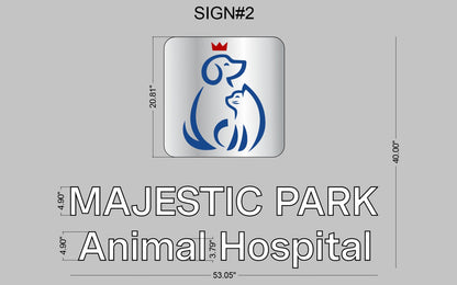 Initial Deposit – Custom Signage Project for Majestic Park Animal Hospital - Nova Pro Signs