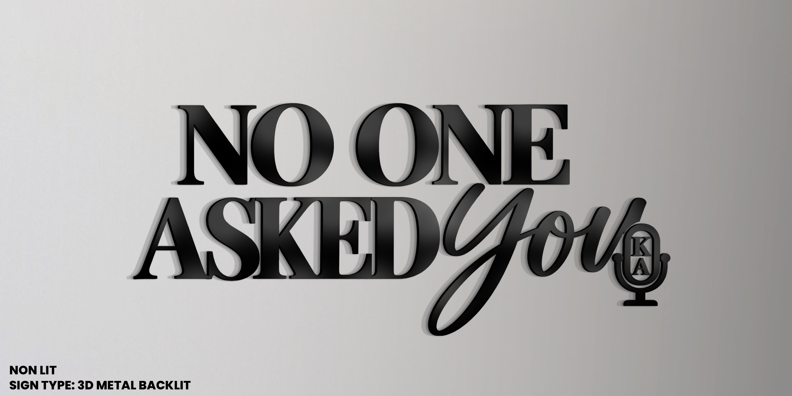 Custom 3D Metal Backlit Sign for Amy Winkler