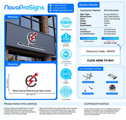 Custom Storefront Signs For Phil Macvane - Nova Pro Signs