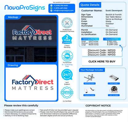 Custom Storefront Signs For Scott Davenport - Nova Pro Signs