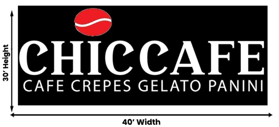 Custom 3D Metal Backlit Sign for CHIC CAFE & CREPES LLC - Nova Pro Signs