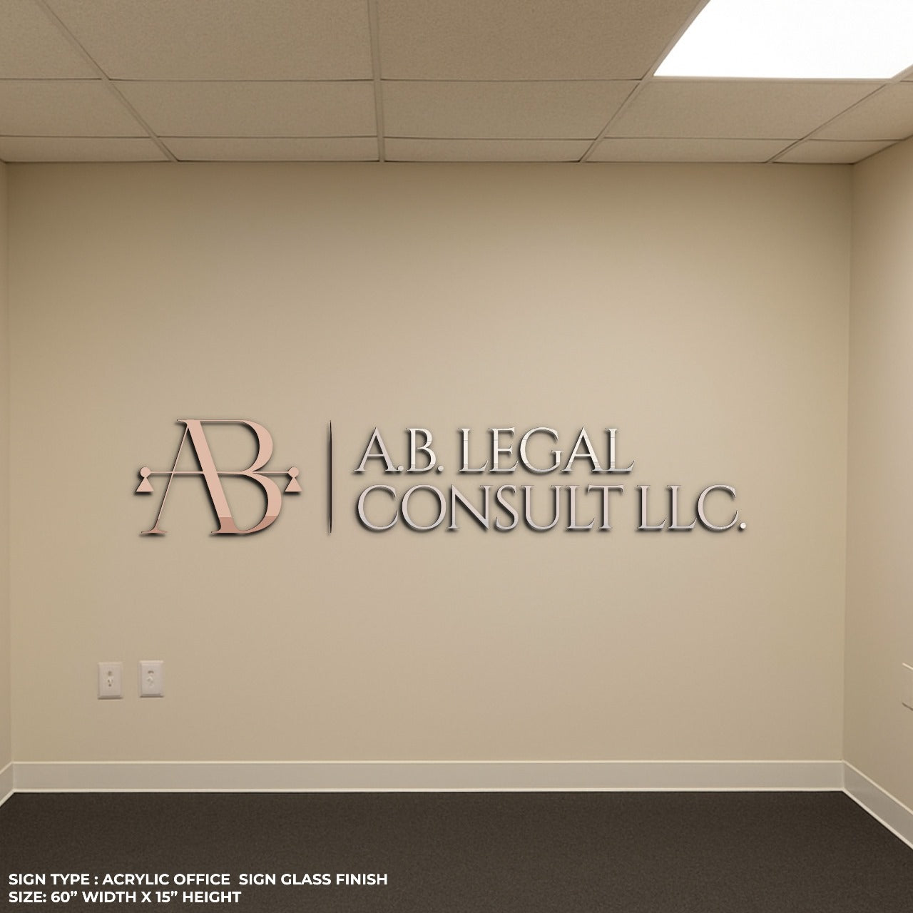 Custom Acrylic Office Sign for Prince Kissi - Nova Pro Signs