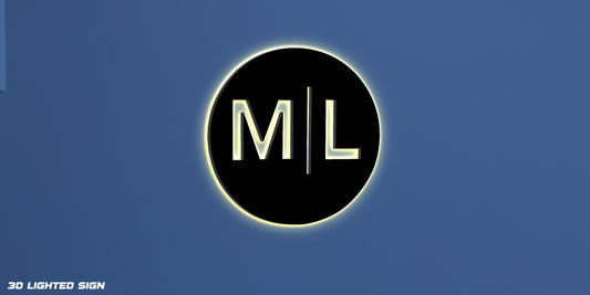 Custom 3D Metal Backlit Sign for Russell Ortiz