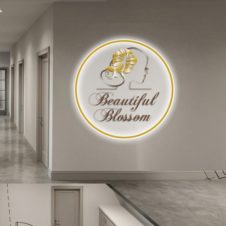 Custom Acrylic backlit signs for Ania Jakubas Ejsmont