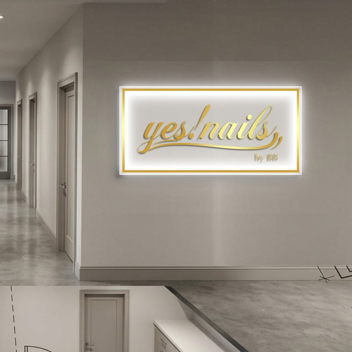 Custom Acrylic backlit signs for Ania Jakubas Ejsmont