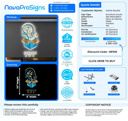 CUSTOM SIGN FOR Gaella Doutis - Nova Pro Signs