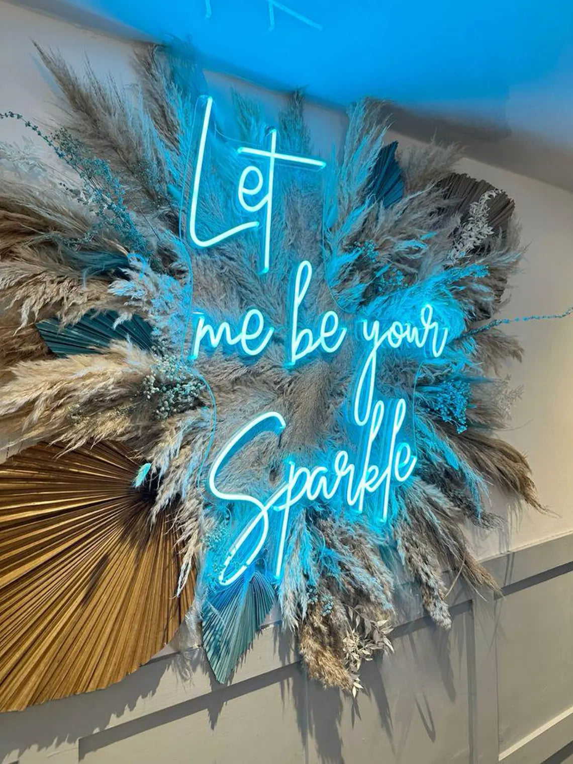 LED neon phrase sign for a shop or studio