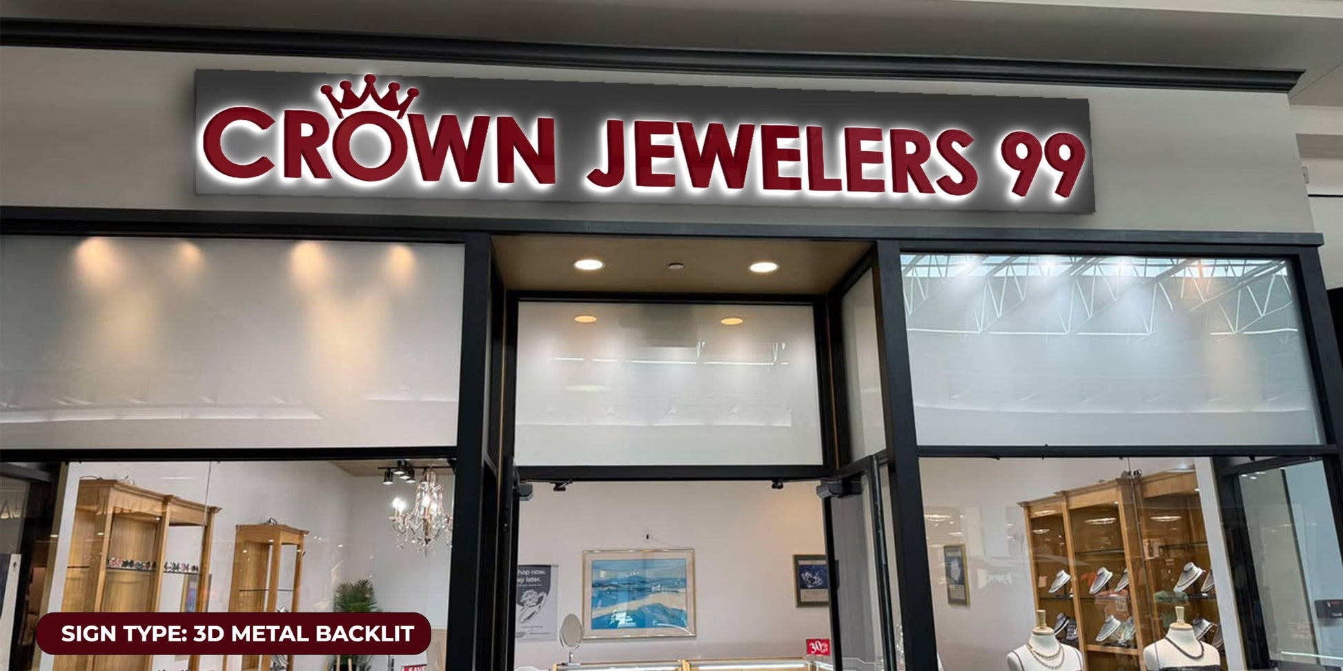 Custom 3D Metal Backlit Sign with Backboard For Qamaruddin Mohammed - Nova Pro Signs