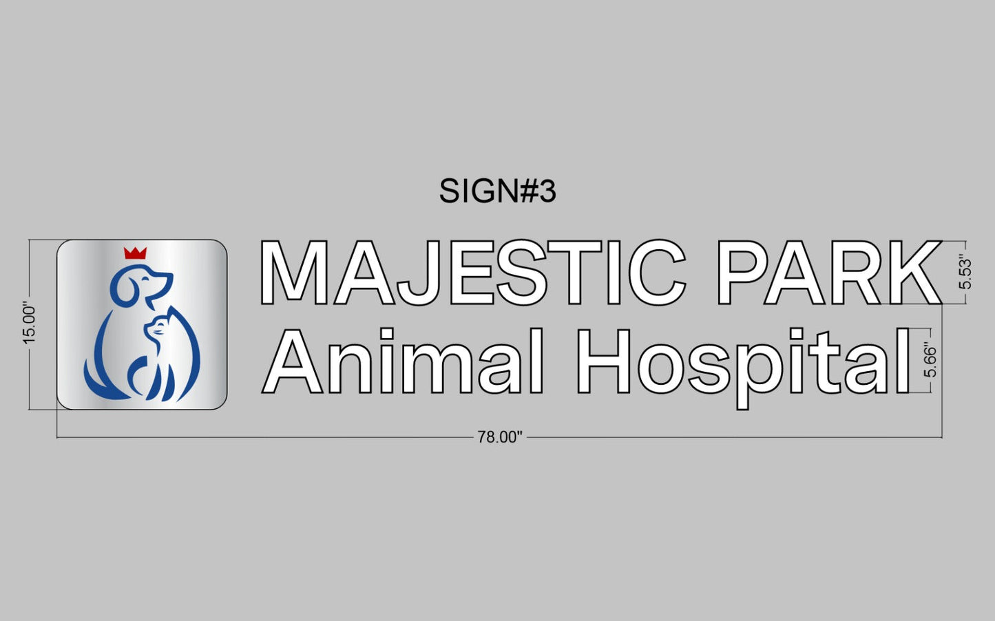 Initial Deposit – Custom Signage Project for Majestic Park Animal Hospital - Nova Pro Signs